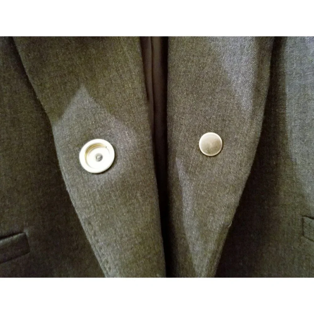 KARL LAGERFELD Paris Gray Blazer Jacket Sz 2 Single Breasted One Button Grey - Picture 6 of 9